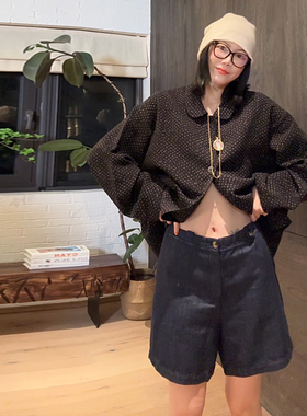 LUNA“王者大长腿”娜姐DU家 麻料非常舒适好腿型短裤