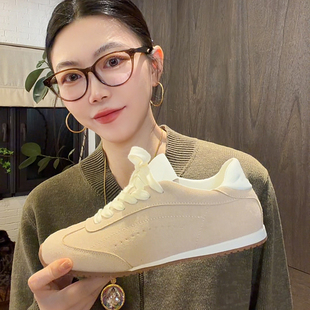 两色aIo运动磨砂牛皮软底德训鞋 一万步pro LUNA