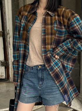 LUNA“挑战者”时装精 岛国PTM原棉格仔 风衣款衬衫外套