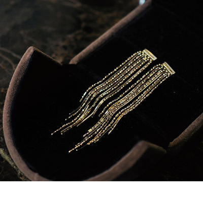 流苏耳钉大气优雅轻奢