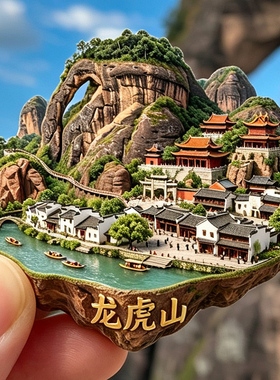 【龙虎山冰箱贴】江西鹰潭象鼻山文创旅游纪念品丹霞名山磁吸贴饰