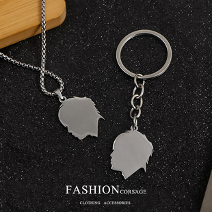 JAY周杰伦钛钢项链男锁骨链吊坠女百搭嘻哈衣服配饰包包挂件饰品