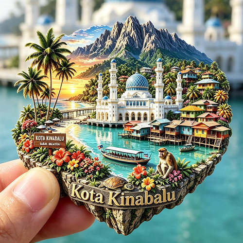 【亚庇 Kota Kinabalu冰箱贴】马来西亚沙巴京那巴鲁神山旅游磁贴