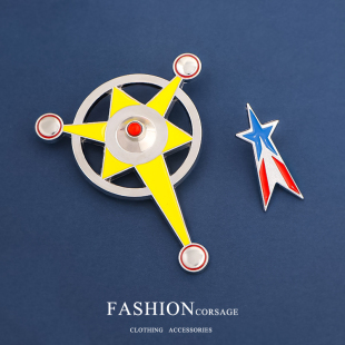 初代新奥特曼周边系列胸针泰罗变身器科特队流星金属徽章勋章饰品