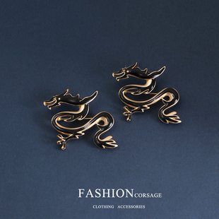 龙形胸针男个性帅气百搭高颜值西装毛衣衣服配饰别针装饰品徽章潮