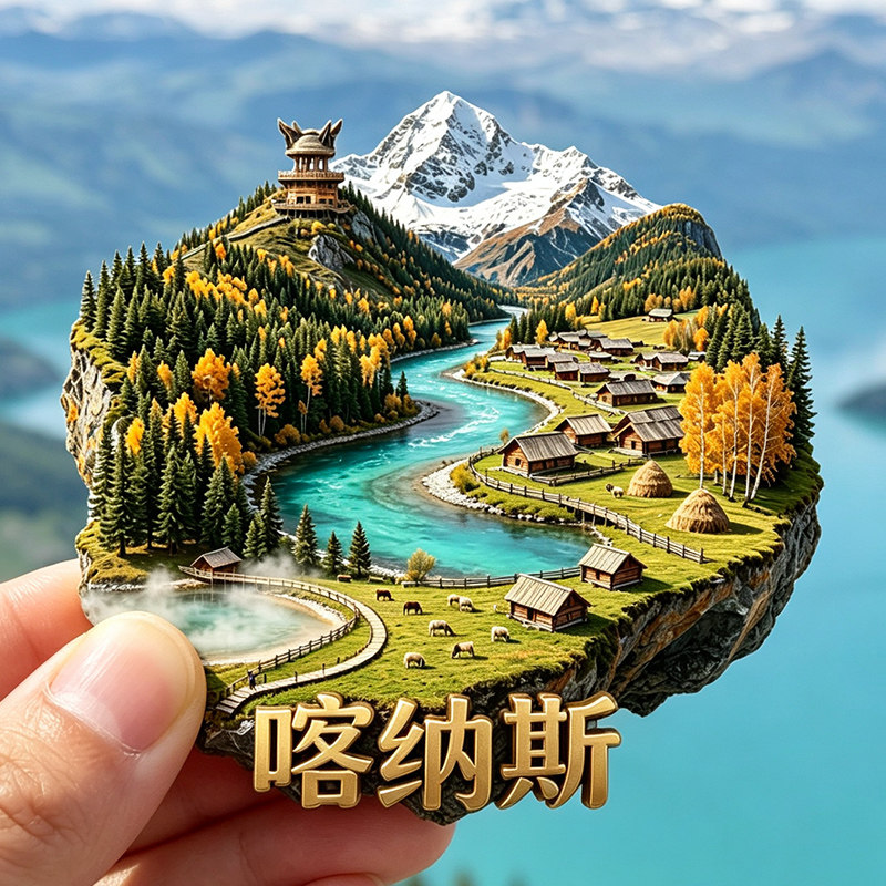 【喀纳斯冰箱贴】新疆阿勒泰北疆景区文创秋景纪念磁贴旅游伴手礼