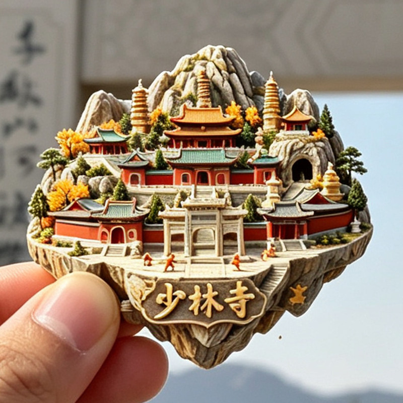 【少林寺冰箱贴】河南郑州登封嵩山塔林武术古寺旅游打卡文创磁贴