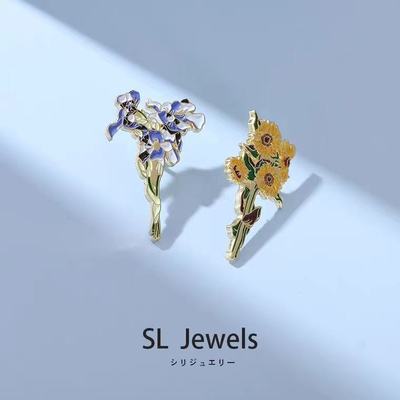 梵高的鸢尾花胸针设计师