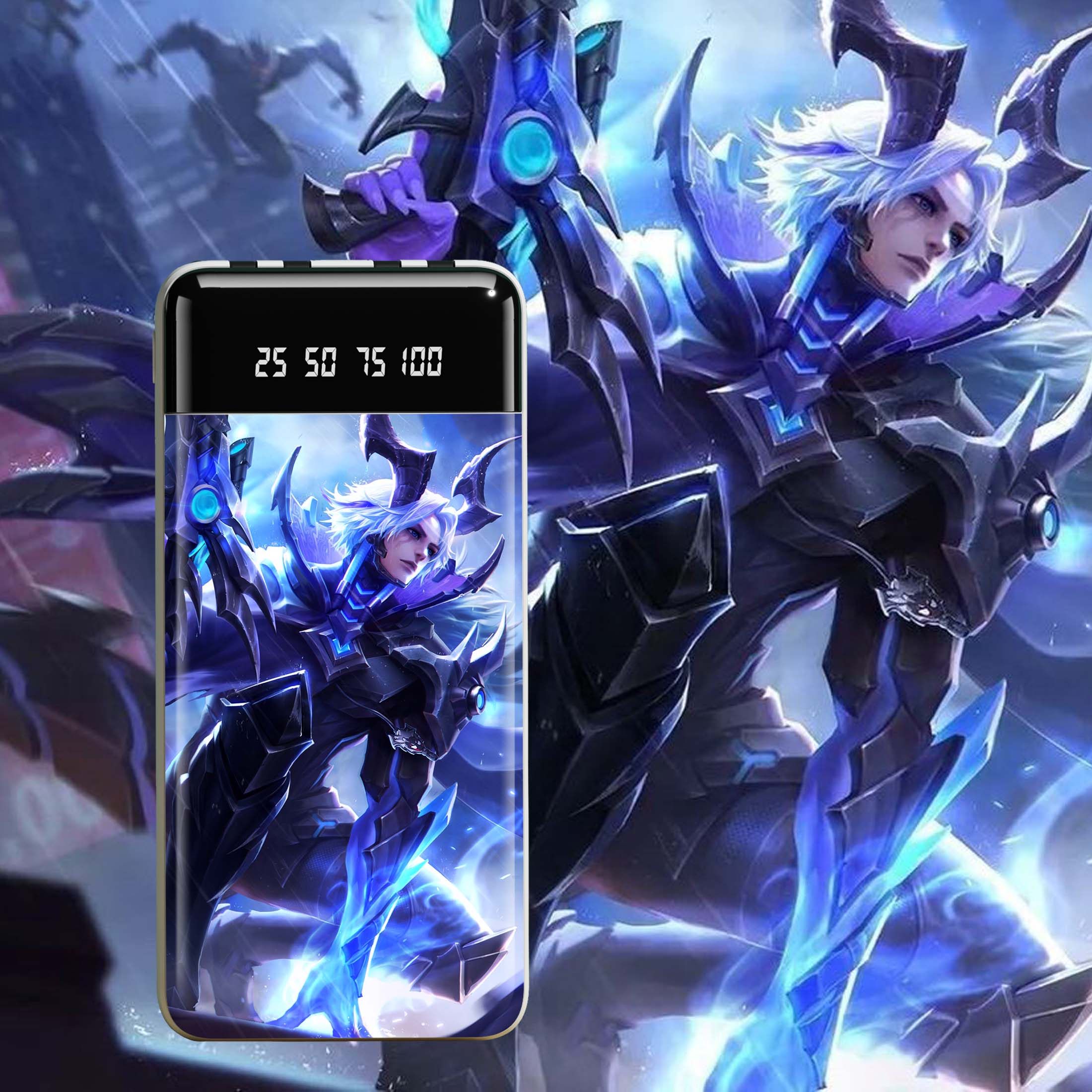 王者充电宝荣耀百里守约玄策20000毫安数显自带四线大容量diy定制