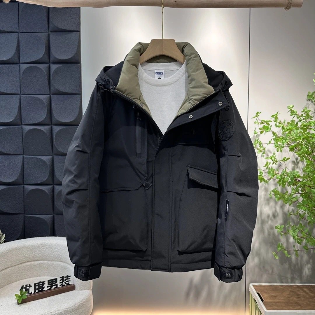 实体防寒羽绒服男装加厚冬季新款潮牌高端美式工装轻薄冲锋衣外套