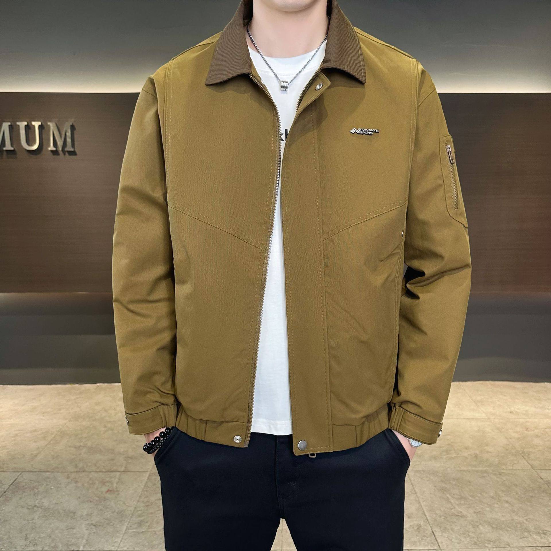 外套男春秋款2025新款潮牌休闲男装潮流高级感痞帅男士夹克大码