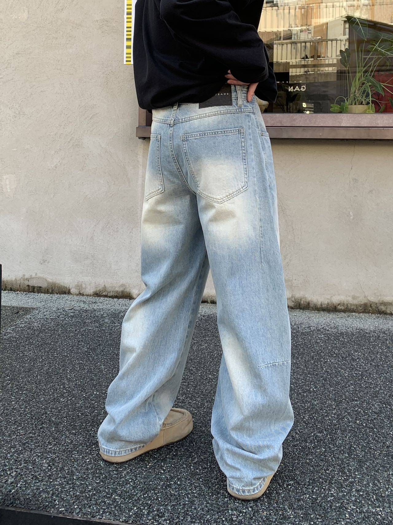 实体2026春秋冬美式高街复古水洗做旧牛仔裤男士宽松直筒弯刀长裤,男装,牛仔裤,淘宝优惠券,粉丝福利购,淘宝优惠卷