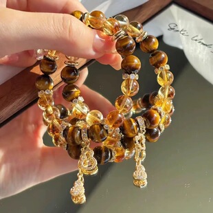 【小金宝】天然黄塔晶黄虎眼招财转运事业腾飞福禄安康小得盈满女