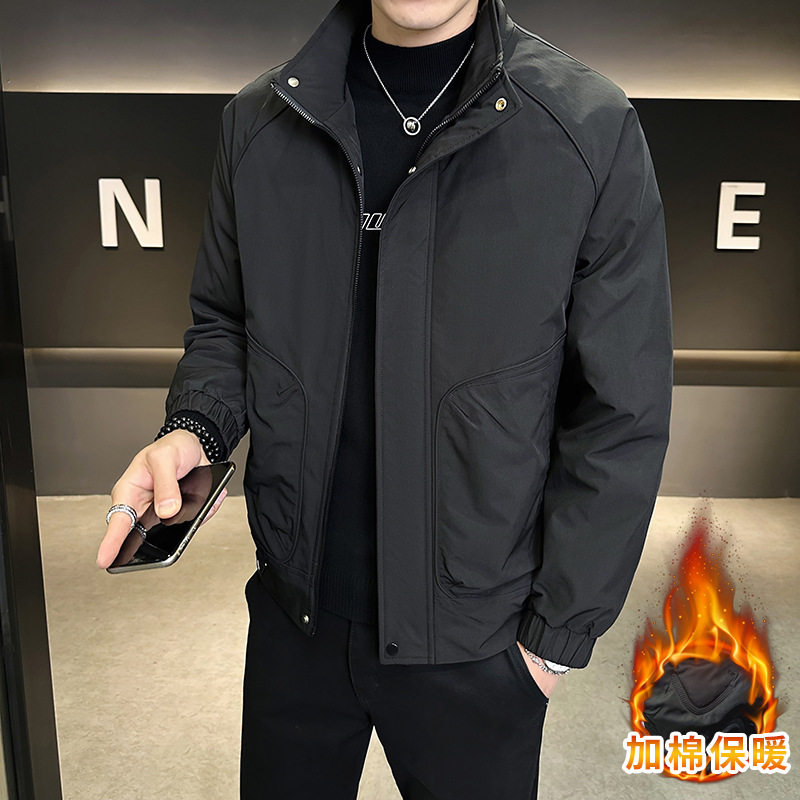 高档男士外套春秋季2025新款帅气休闲立领夹克衫男装青年上衣