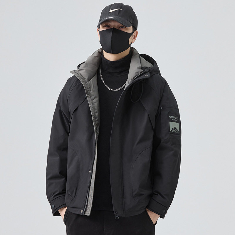 新国标50羽绒服休闲连帽男秋冬新款户外工装鸭绒保暖外套男潮外套,男装,羽绒服,淘宝优惠券,粉丝福利购,淘宝优惠卷