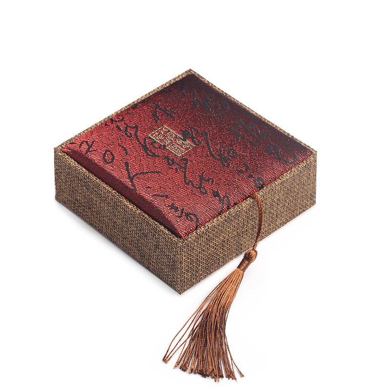 佛珠手镯盒子手串包装盒现货包装盒手链包装麻布盒手链古风