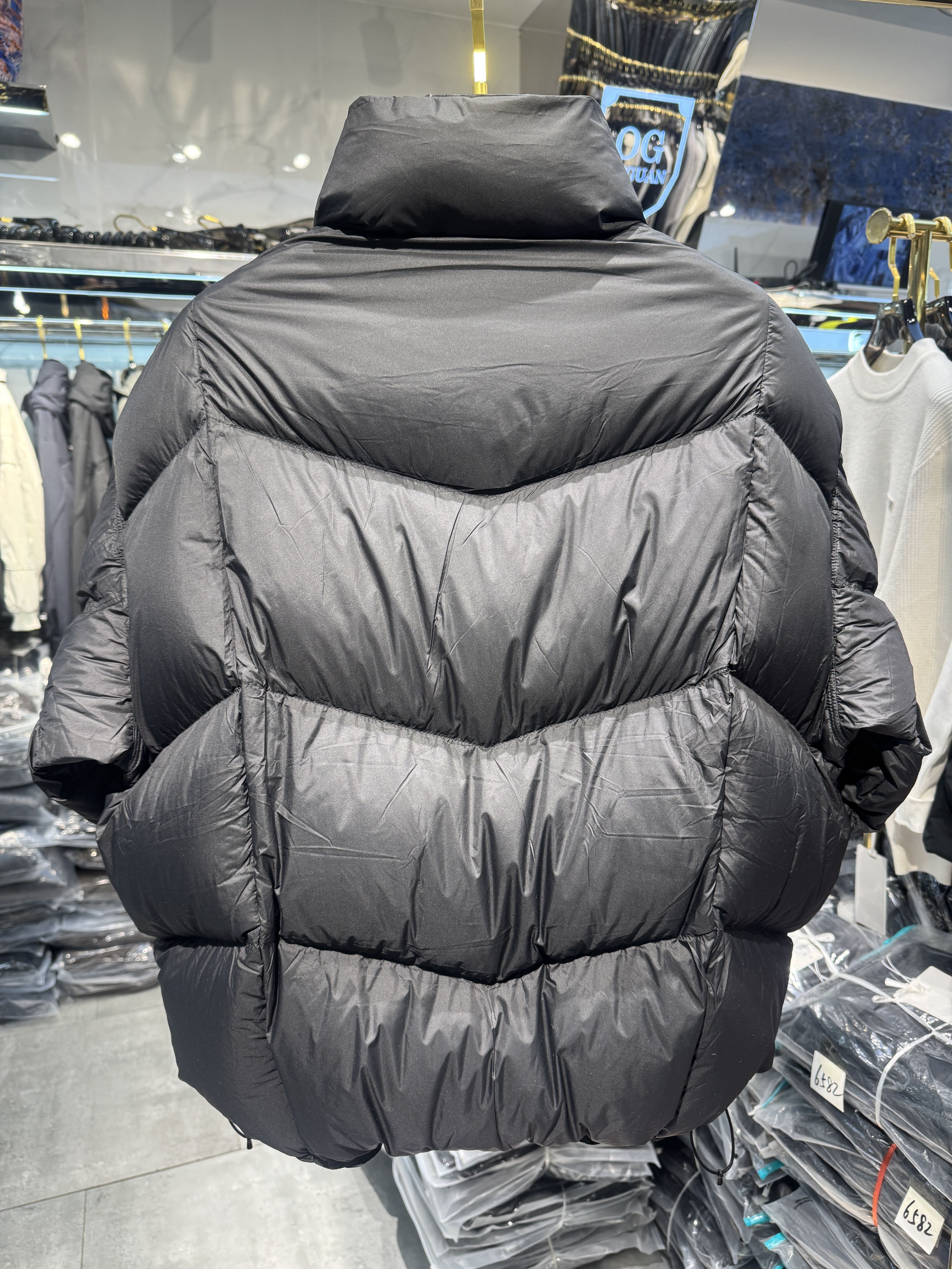 直播男士立领泡芙90白鸭羽绒服冬季新宽松休闲加厚保暖面包服外套