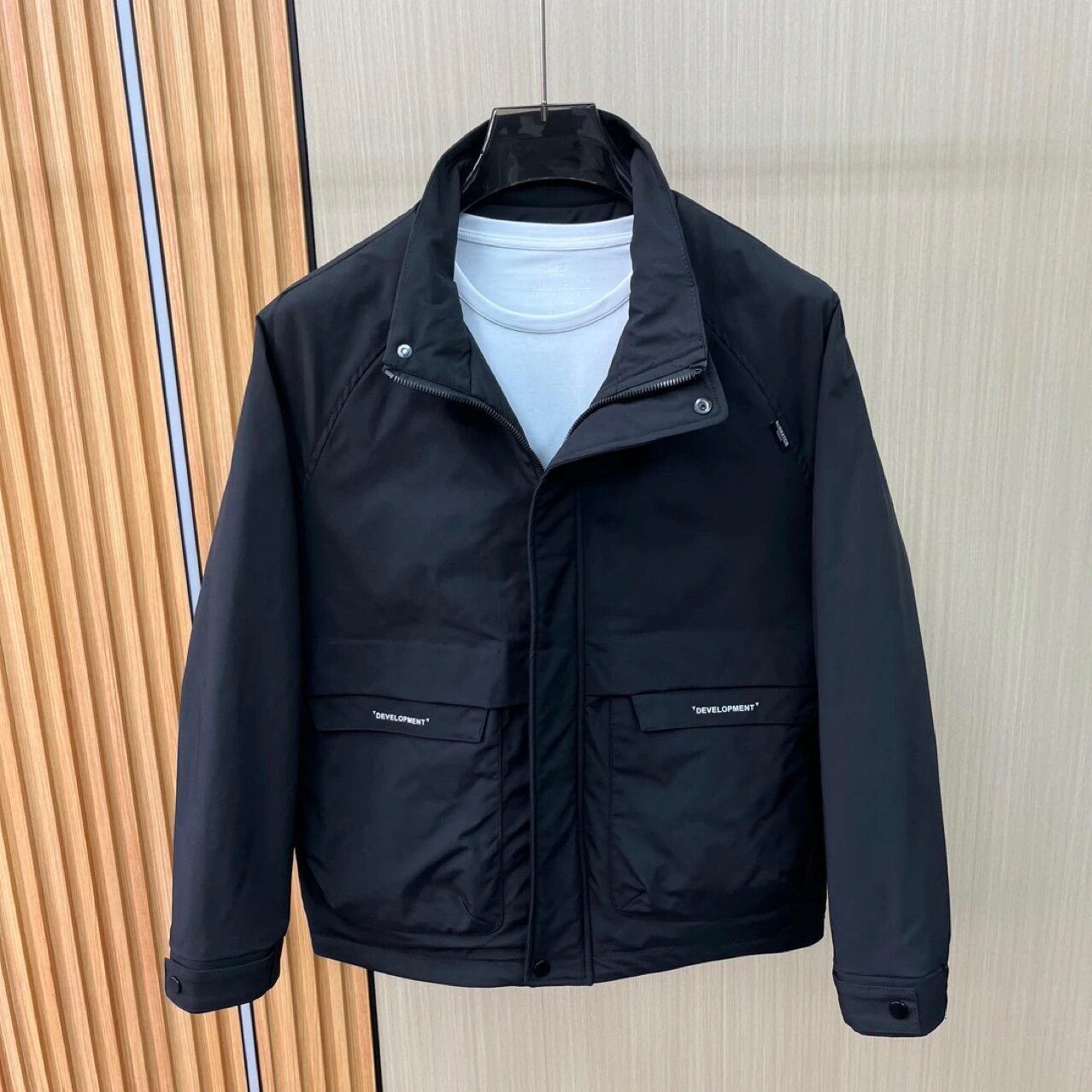 潮牌秋季男士新款感拼接立领夹克外套防风痞帅休闲百搭户外冲锋衣