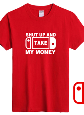 恶搞任天堂 Switch t恤 肥宅快乐机t恤男女短袖游戏周边衣服