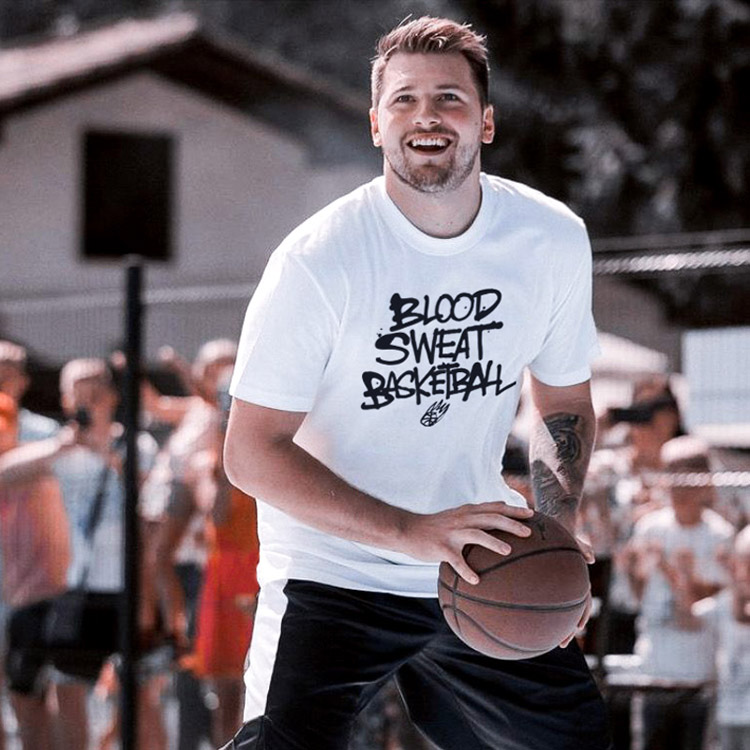 卢卡东契奇Luka Dončić独行侠篮球投篮服夏季圆领纯棉男短袖t恤