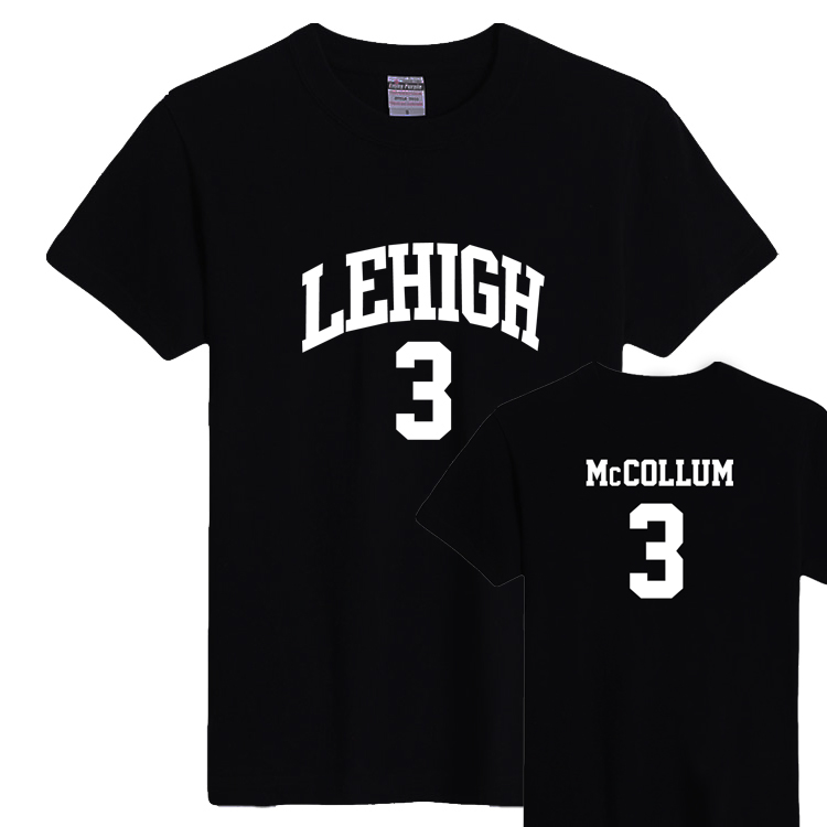 C.J.迈克勒姆里海大学3号球衣短袖T恤麦科勒姆男女圆领篮球t恤