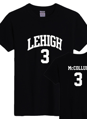 C.J.迈克勒姆里海大学3号球衣短袖T恤麦科勒姆男女圆领篮球t恤