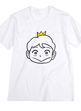 国王排名王様ランキング 波吉王子卡克动漫画男女圆领夏装短袖T恤