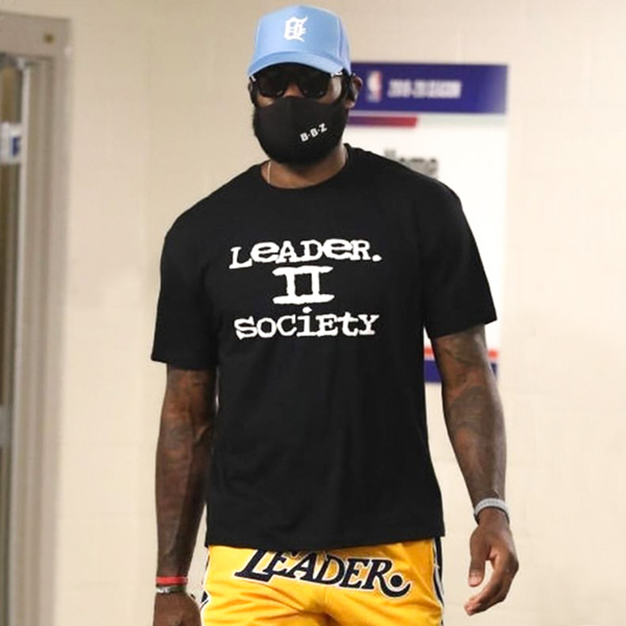 leader society勒布朗姆斯james同款短袖t恤男夏季篮球运动半袖
