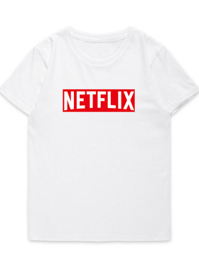 美国网剧美剧网飞Netflix周边印花奈飞男女圆领短袖半袖T恤体恤