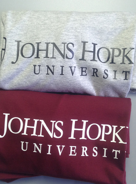 约翰·霍普金斯大学美国留学生短袖T恤名牌大学男女情侣装纪念T恤