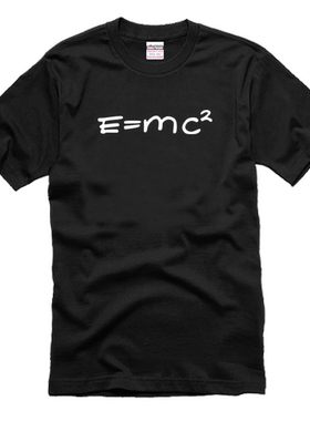 谢耳朵t恤 质能方程 e=mc2男士短袖t恤情侣装男女T恤