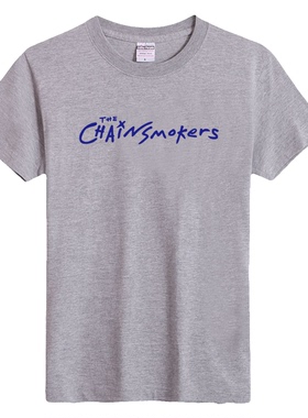 the Chainsmokers烟鬼乐队组合t恤衣服周边欧美摇滚音乐DJ短袖t恤