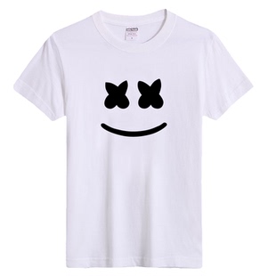 电音DJT恤 Marshmello 棉花糖 T恤短袖周边男女电音节圆领T恤夏装