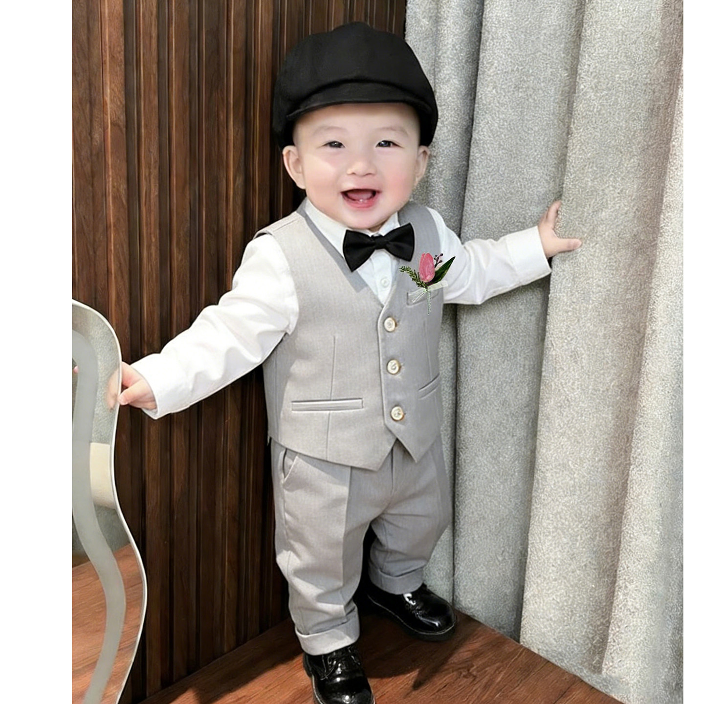 宝宝西装套装男童花童正装2026新款小童洋气婚礼西服帅气男宝礼服