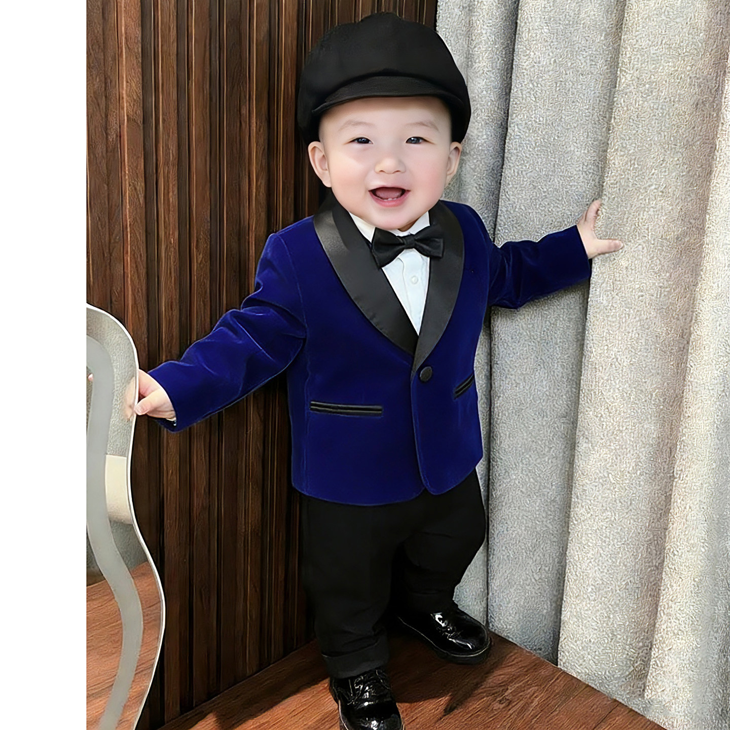 儿童小西装套装男宝周岁礼服2026新款帅气时髦花童男童婚礼服正装