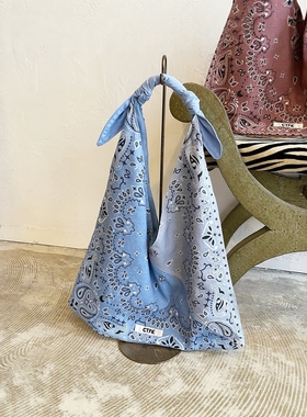 casselini正品腰果花帆布包文艺小众托特包女大容量单肩包度假风