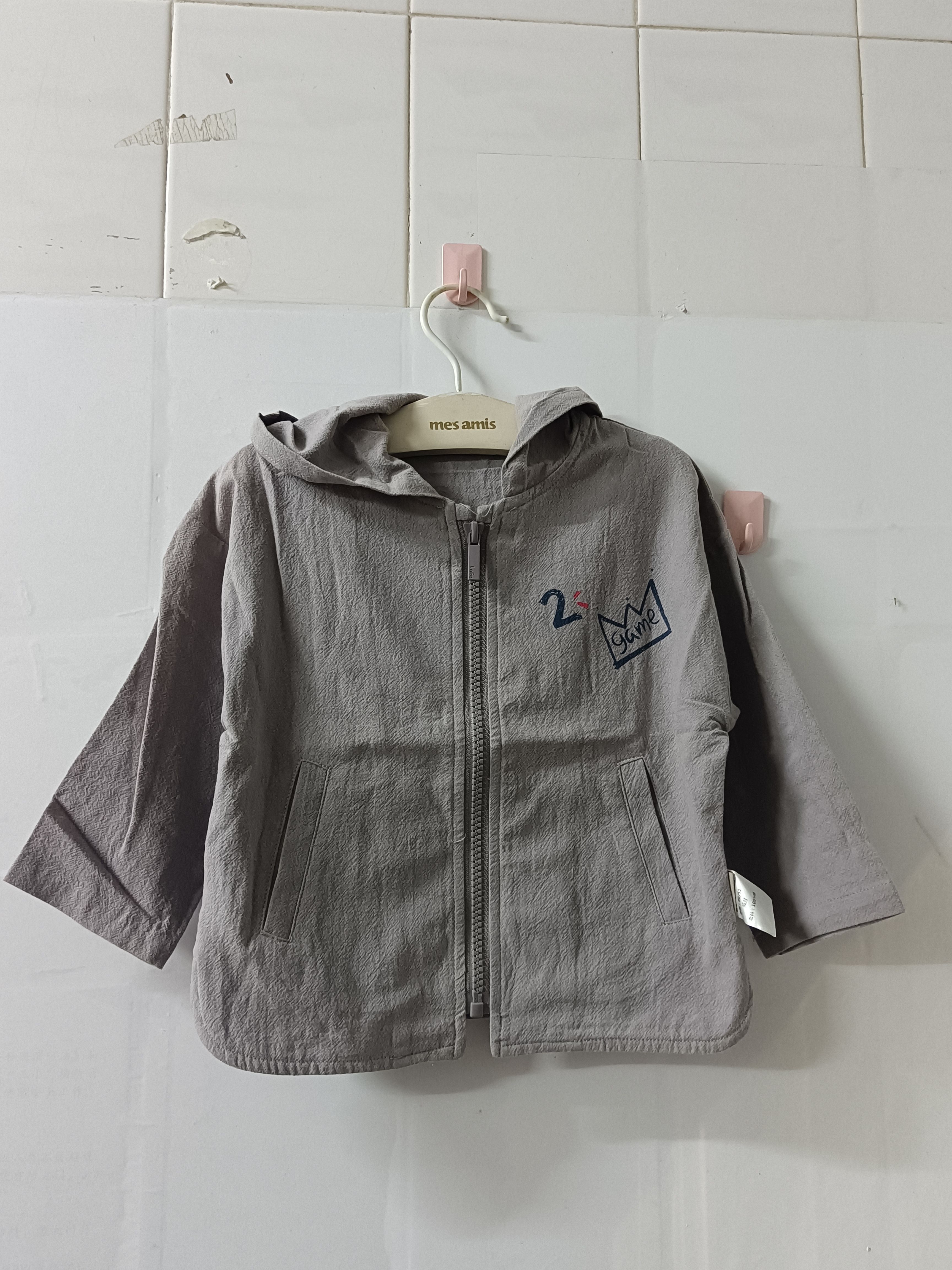 拉珐家小男童孩秋外套单层纯棉连帽外套80.90.100.110