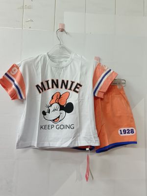 迪s尼女童短袖短裤套装夏季纯棉薄款时尚洋气休闲服运动服两件套