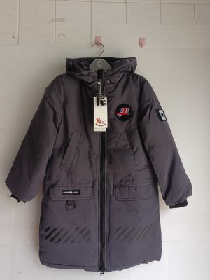 其尼熊卡呱男童女童中长款羽绒服冬季加厚保暖外套13.14.15没毛领