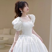 轻奢小众气质名媛高级感成人礼短袖 宴会婚礼公主裙女音乐艺考礼服