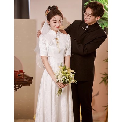 新中式修身国风新款晚礼服高级