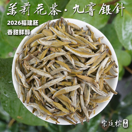 【茉莉花茶·九窨银针】2026头采福建茶胚，花香鲜灵茶水甜醇125g