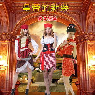 皇帝的新装宫女演出服成人初中生舞台剧木偶剧女仆侍女表演服装