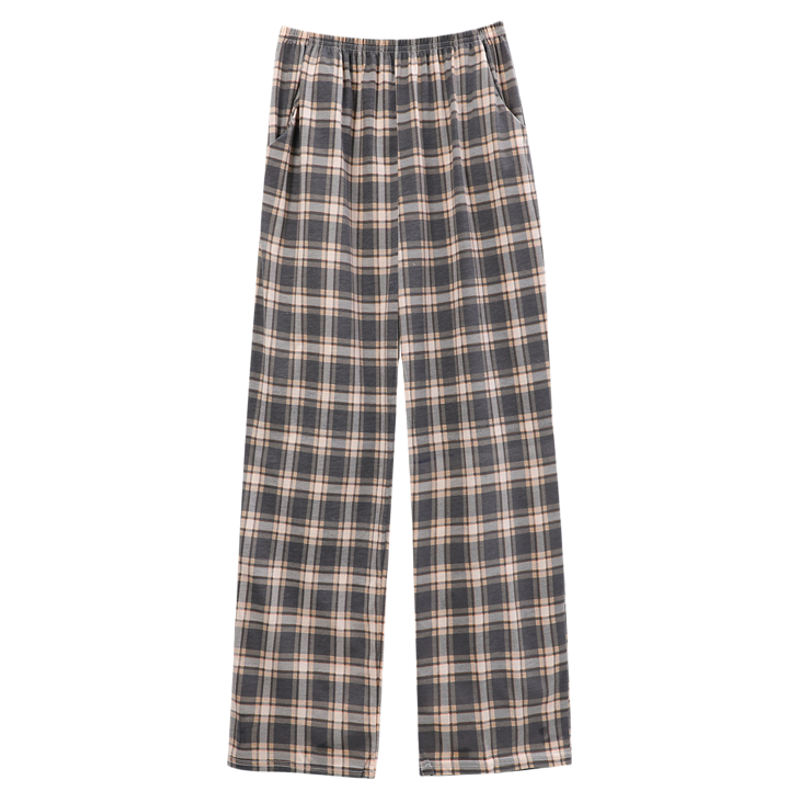 春秋季睡裤女薄款夏纯棉宽松大码胖mm200斤休闲长裤家居裤可外穿