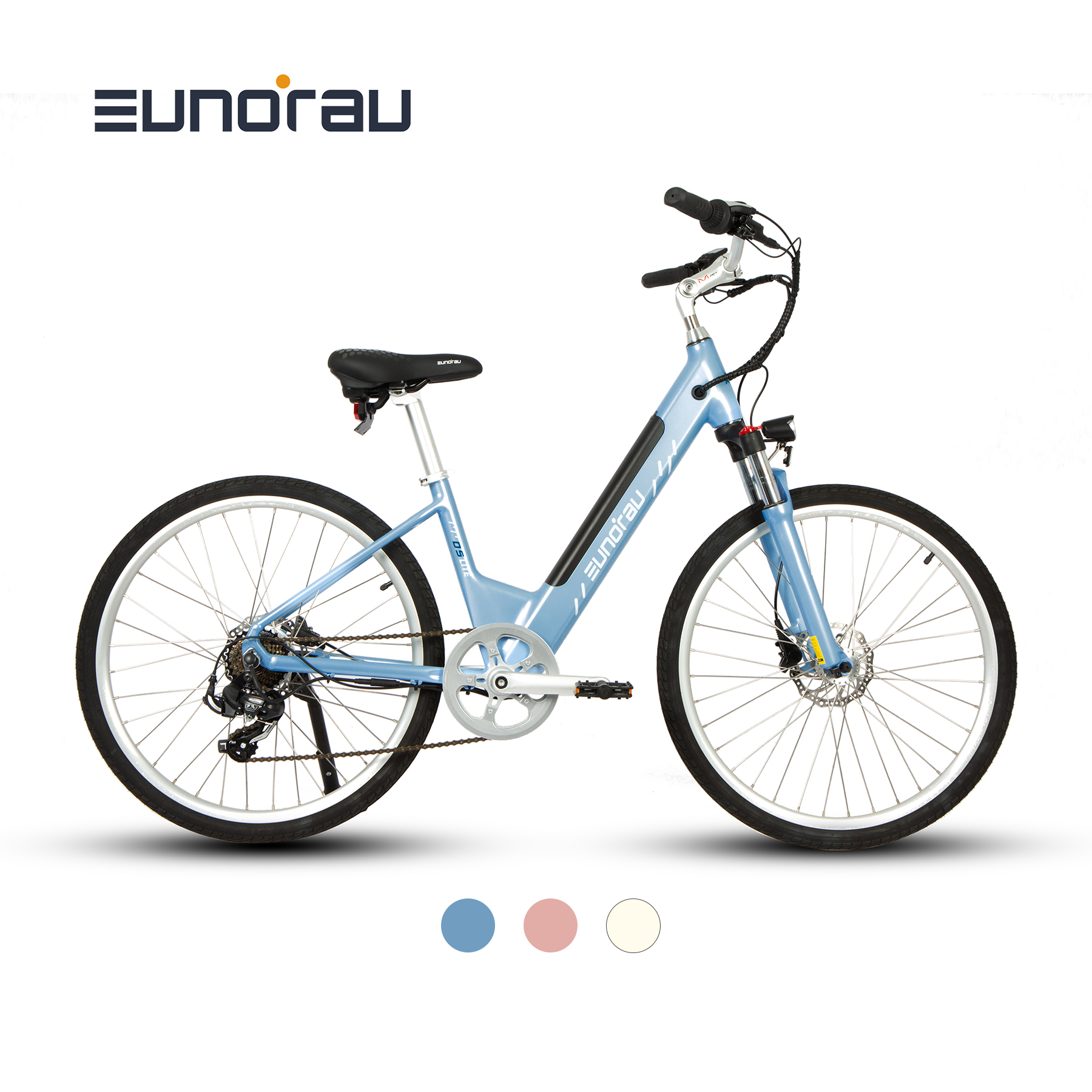 EUNORAU有诺D5青春版电助力自行车锂电城市通勤轻便弯梁自行车