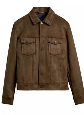 8281288 800秋季新品男装反绒皮修身直筒夹克外套8281288 704