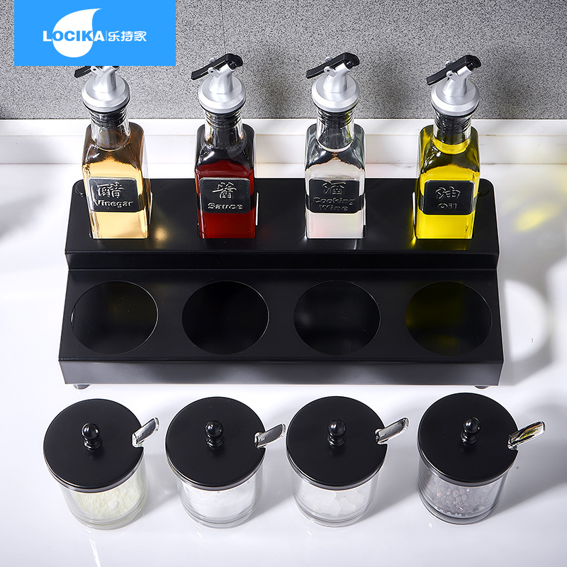 乐持家304不锈钢油盐罐黑调味罐套装玻璃厨房用品调味盒有盖密封在类目 厨房/烹饪用具, 厨用小工具/厨房储物, 储物瓶罐/厨房储物器皿, 调味瓶罐中 - 来自Buy2taobao.com提供专业的淘宝代购服务