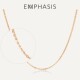 EMPHASIS艾斐诗O字链18K金玫瑰金项链锁骨链配链 素链 女士91015N