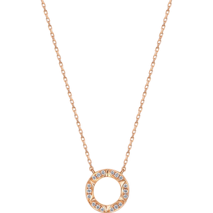 EMPHASIS艾斐诗「恒」系列18K玫瑰金锁骨链六芒星钻石项链93057N