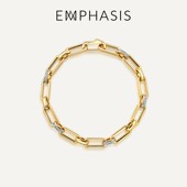 EMPHASIS艾斐诗「融」系列18K黄白分色黄金钻石手链95726B预订